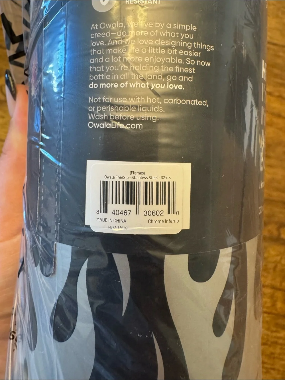 Owala FreeSip Chrome Inferno 32oz